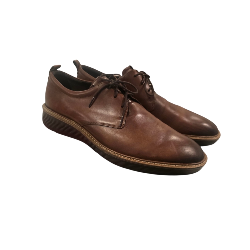 ECCO st.1 hybrid Men's Leather Derby Shoes 13 Church Work Dress Shoes - Picture 5 of 16